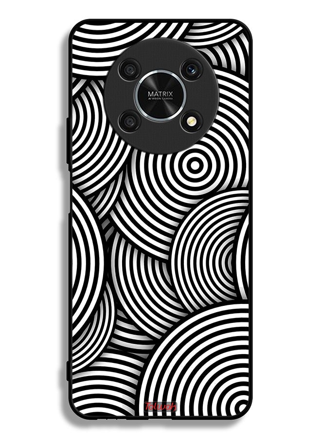 Tolwak Honor X9 5G Protective Case Cover Circles Illusion Pattern - Image 2