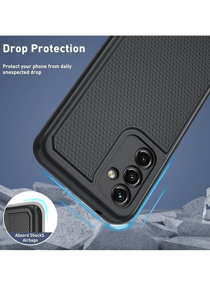 VKL Samsung Galaxy A54 5G Case, Dual Layer Silicone Full Shockproof Protective Case, Rugged Heavy Duty Durable Cell Phone Cover, Soft Slim Non Slip Textured Back for Samsung Galaxy A54 5G - Black - Image 4