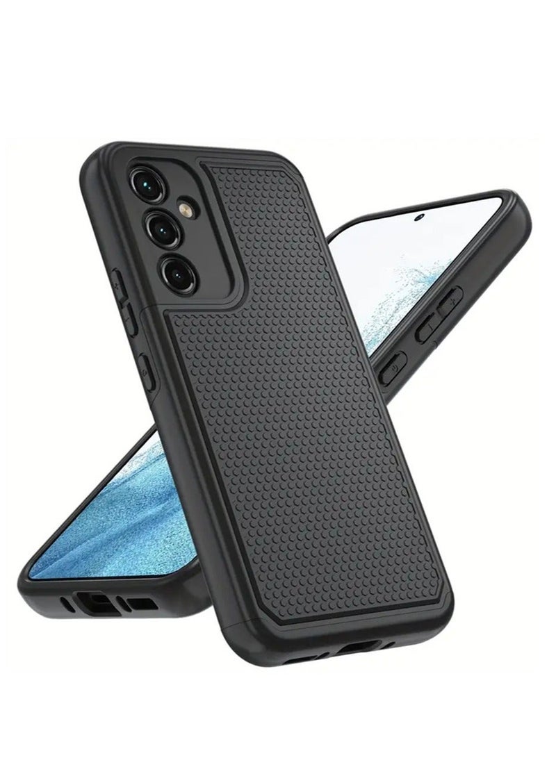 VKL Samsung Galaxy A54 5G Case, Dual Layer Silicone Full Shockproof Protective Case, Rugged Heavy Duty Durable Cell Phone Cover, Soft Slim Non Slip Textured Back for Samsung Galaxy A54 5G - Black - Image 1