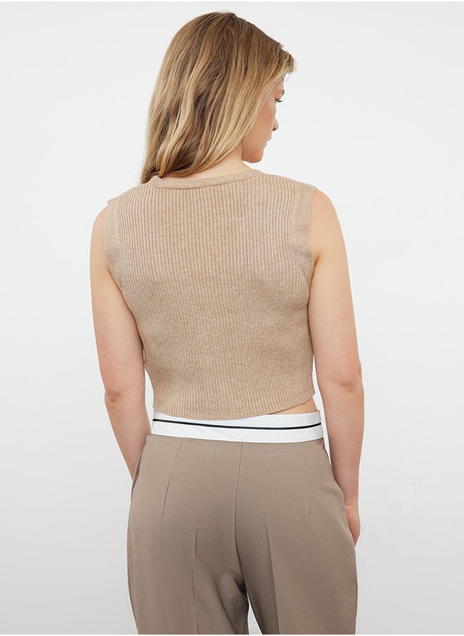 trendyol - Premium Yarn / Special Yarn V-Neck Knitwear Sweater TWOAW24SV00049 - Image 1