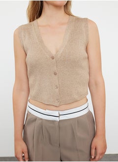 trendyol Premium Yarn / Special Yarn V-Neck Knitwear Sweater TWOAW24SV00049  - Image 2