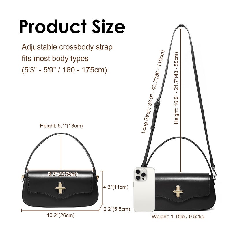 MoreFarther Leather Crossbody Bags for Women, Genuine Leather Purses and Handbags with Adjustable Strap, Top Handle (Wine-Red) - Image 5