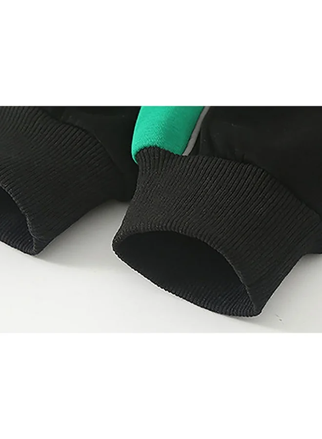 ليتل سربرايز بوكس Casual Black With Green Borer 2Pcs Track Suit Set For Kids & Tweens