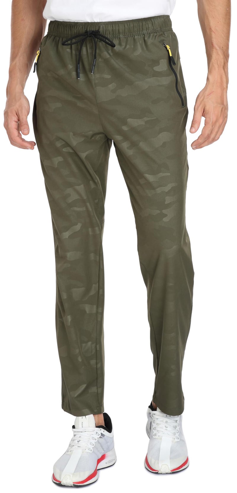 AIRIKE Mens Camouflage Pants Outdoor Water Resistant Lightweight Quick Dry Hiking Camping Fishing Sweatpants with Pockets Camouflage Green 32 - Image 2