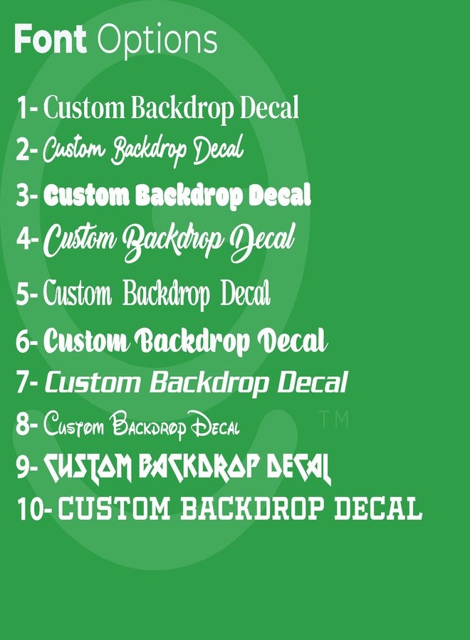 EGD Custom Backdrop Vinyl Decal | Personalized Wall Sticker for Party & Event Backdrops | Custom Name Letters for Birthday, Baby Shower, Graduation & Nursery Decor | Sizes & Fonts (A. Customizable) - Image 5