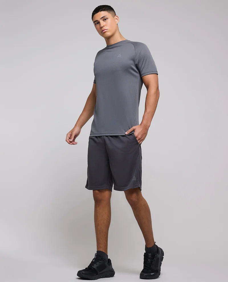 أر أند بي Solid Shorts with Drawstring Waist