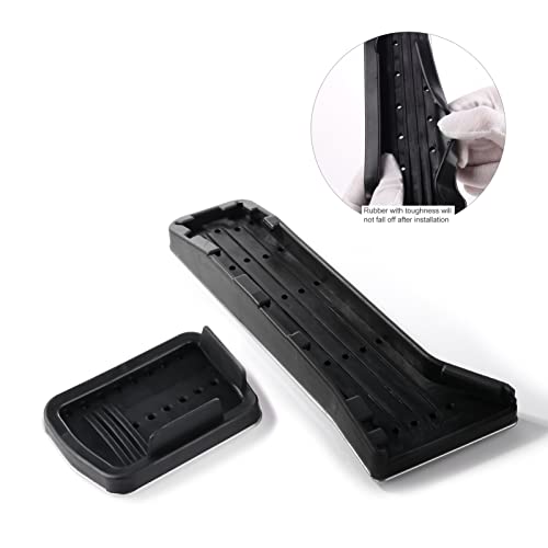 ANFOKAS for Mazda 3 6 CX-5 CX-9 Accessories Car Auto Foot Pedal Covers Rest Brake Gas Accelerator Pedal Pads Aluminum No Drilling Anti-Slip Sport Style -Silver - Image 5