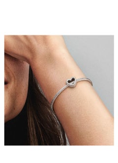 Pandora Violet Beaded Open Heart Charm  - Image 3