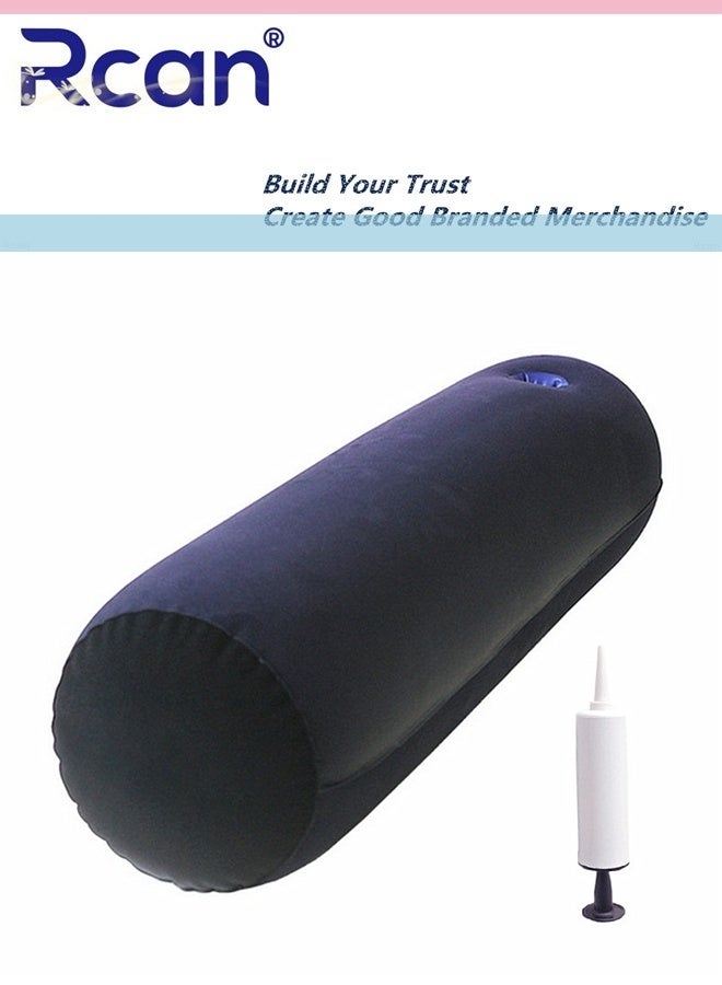 Rcan Inflatable Pillow Inflatable Cushion Long Cervical Roll Cushion Lumbar Pillow Body Support Pillow for Adults Reduces Pressure of the Waist Pillow Roll Pillow for Back Support for Sleeping Leg Elevation Back and Neck Support Travel - Image 1