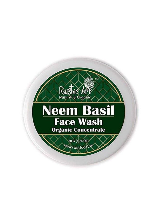 Rustic Art - Organic Face Wash Concentrates For Deep Cleansing & De Tanning With Neem Basil & Geranium Charcoal 50 Gms Each - Image 1