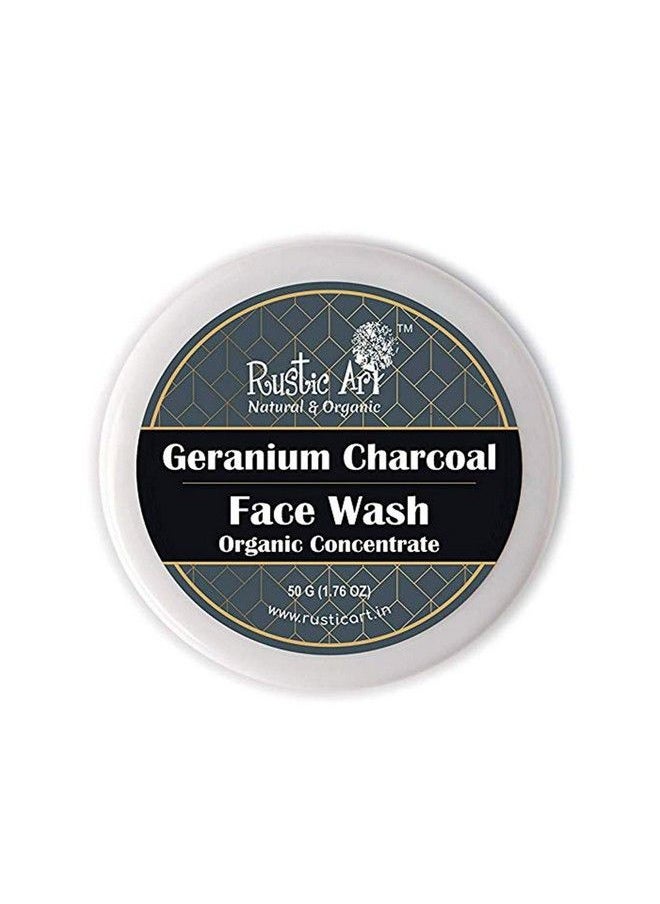 Rustic Art - Organic Face Wash Concentrates For Deep Cleansing & De Tanning With Neem Basil & Geranium Charcoal 50 Gms Each - Image 1