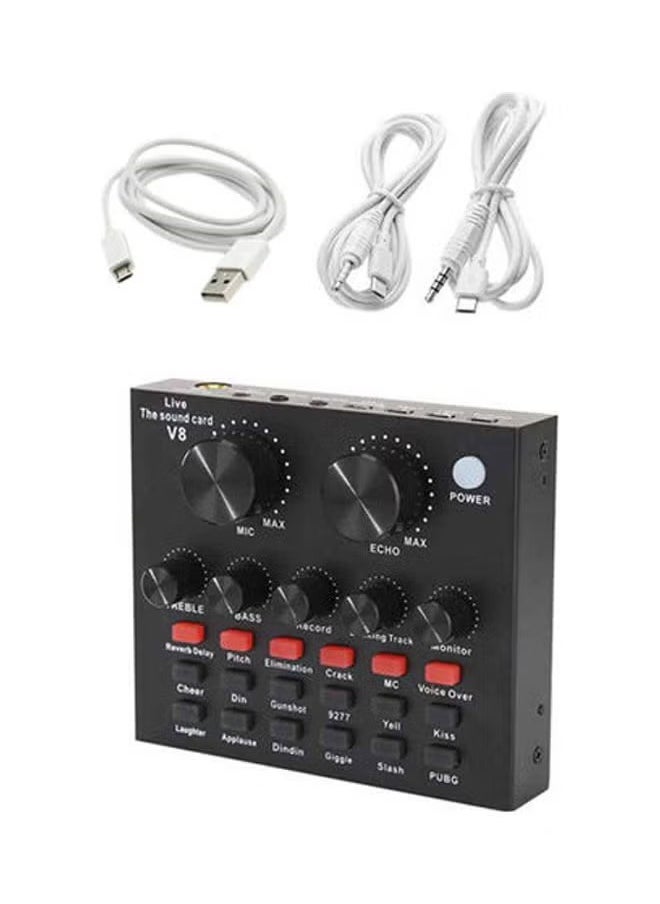 Generic EZZYSO V8 Live Sound Card Black  - Image 1