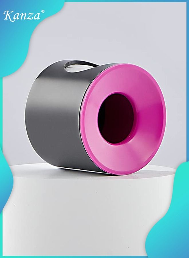 Kanza فرشاة شعر مجعد ذاتية التنظيف مع حامل وفرشاة فك التشابك للشعر المجعد وفرشاة شعر الاستحمام الرطب وفرشاة فك تشابك الشعر للشعر الكثيف وفرشاة تحديد وفك تشابك الشعر الرطب باللون الأرجواني - Image 3