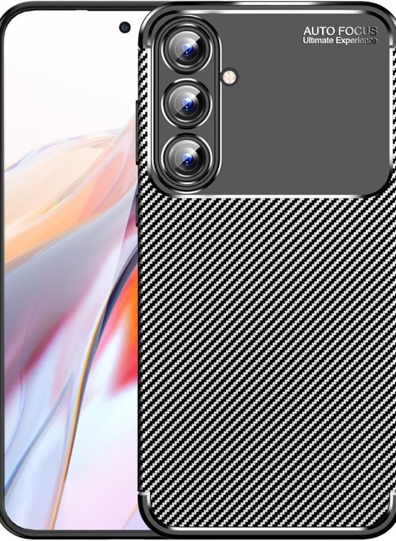 AUTO FOCUS Silicone Case cover shock-resistant Design 1 camera protection compatible with Samsung Galaxy A55 (Black) - Image 1