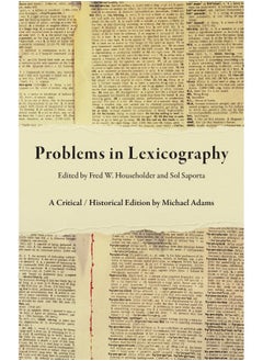 Problems in Lexicography: A Critical / Historical Edition  - Image 1