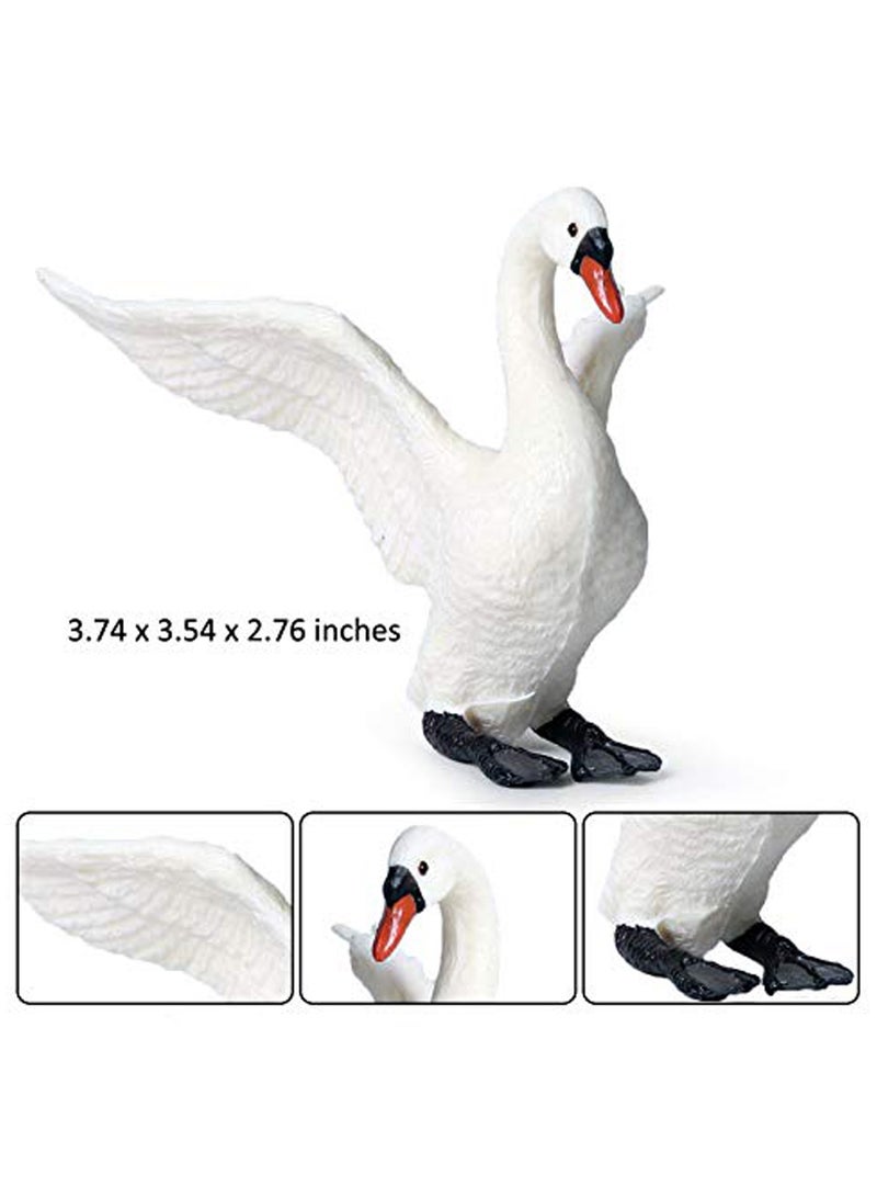 SYOSI Farm Animals Goose Figurines, Simulated Farm Life Realistic Plastic Animals for Collection Educational Props Duck Toy Figurine for Kids Ages 3 and Above - Image 2