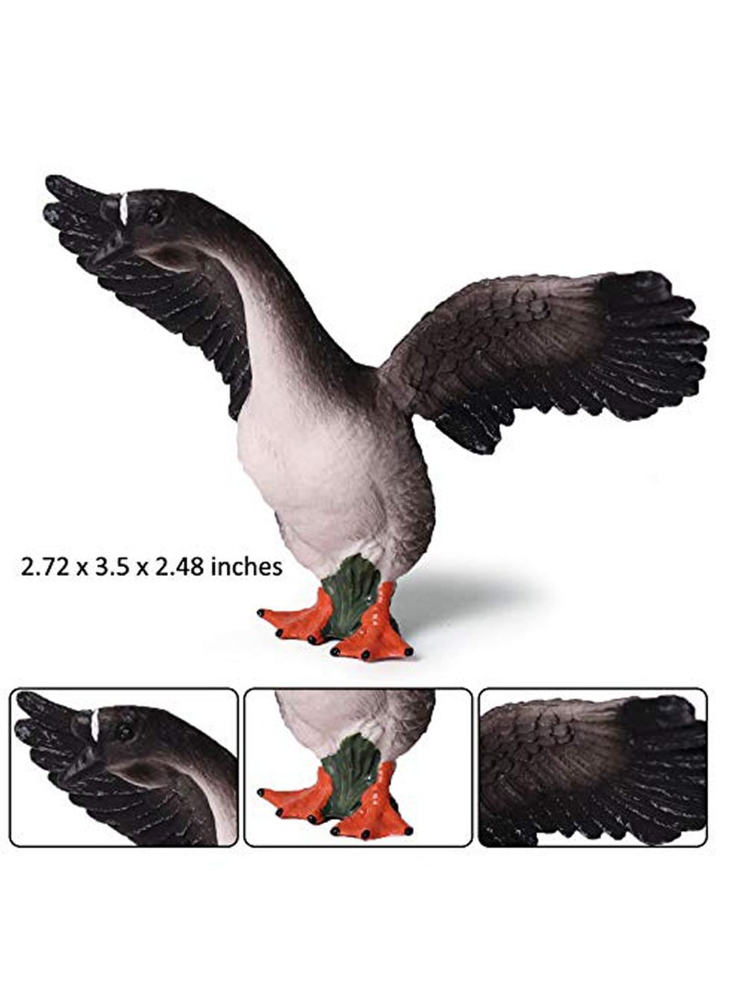 SYOSI Farm Animals Goose Figurines, Simulated Farm Life Realistic Plastic Animals for Collection Educational Props Duck Toy Figurine for Kids Ages 3 and Above - Image 4