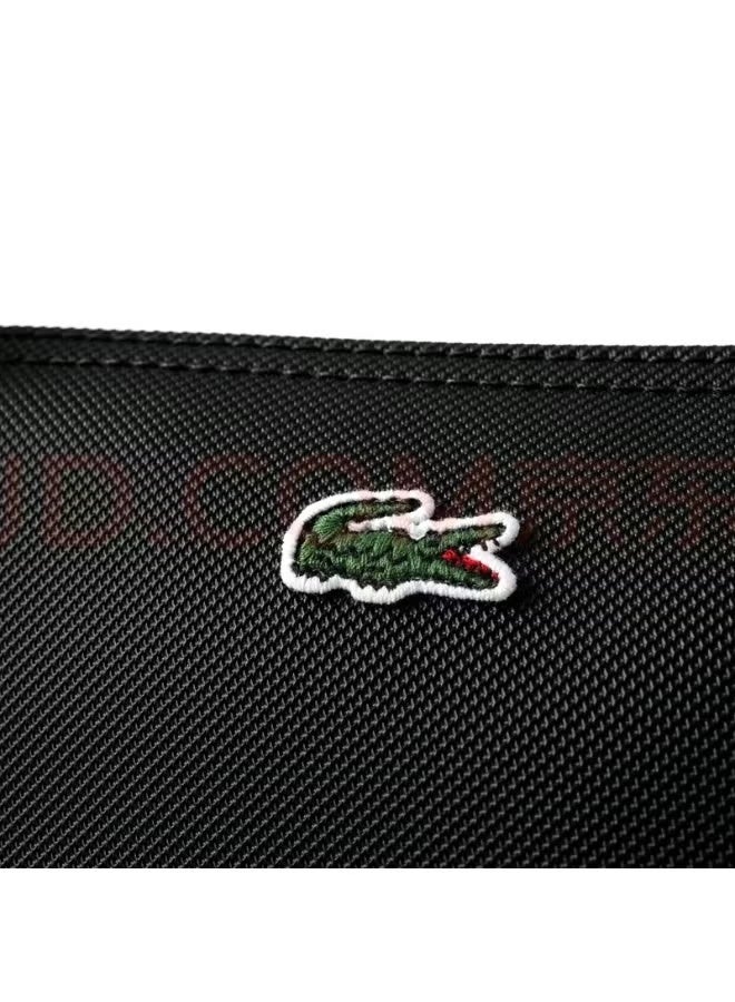 لاكوست حقيبة جلد التماسيح النسائية L12.12 المفهوم الأنيقة 100 قبالة كبيرة الحجم كبير سحب السلس وحقيبة الكتف حقيبة يد كبيرة 45cm * 30cm * 12cm - Image 3