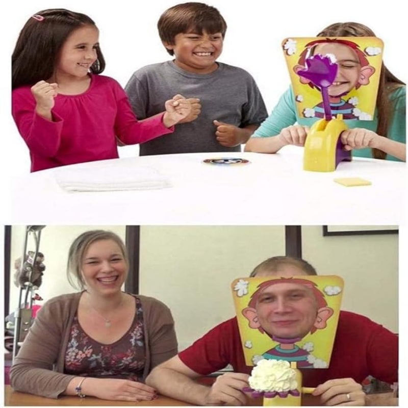 ZAMZIN Pie Face Game – Fun Family Party Game for Kids & Adults, Safe Finger Challenge, Whipped Cream Prank Game, Quick Reflex & Reaction Toy for Birthdays, Holidays & Indoor Outdoor Play - Image 4