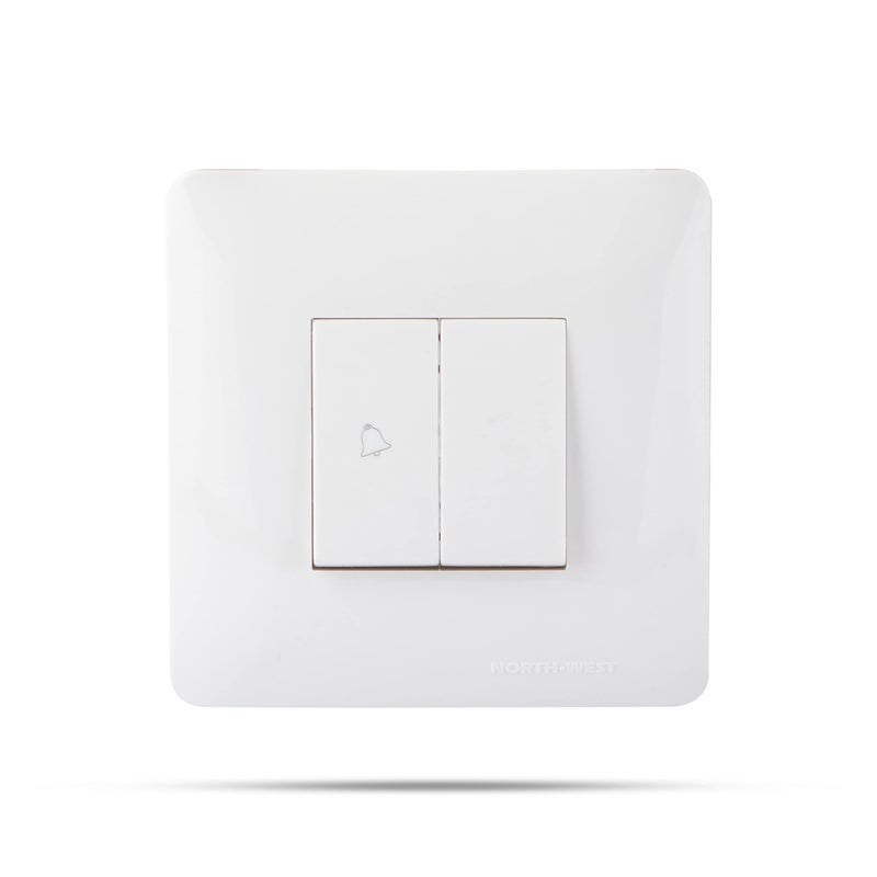 Wipro Northwest (Venia) Switch Combo of 2M Plate + 1M Bell Push + 1 6A Switch, White (Kit 3) - Image 4