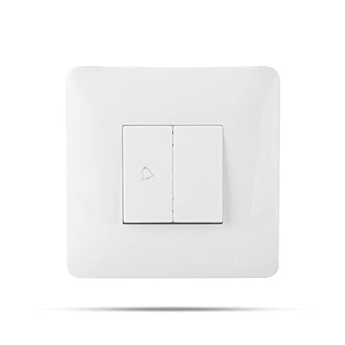 Wipro Northwest (Venia) Switch Combo of 2M Plate + 1M Bell Push + 1 6A Switch, White (Kit 3) - Image 1