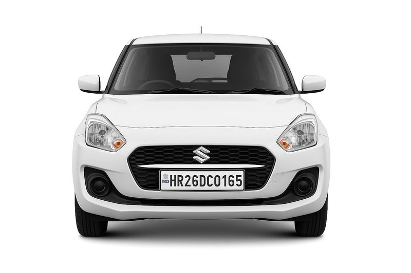 motoriza Car Ind Number Plate | Road Legal Font | No Bar Or Serial Code On Plate | Same Size Front and Rear Both Plate Available | Four Wheeler Private Car Plate - White Model - Image 2