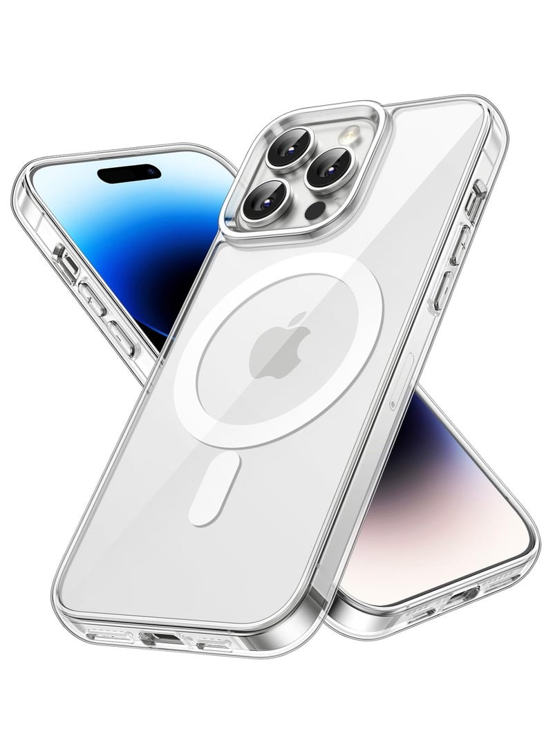 نفس Magsafe Case for iPhone 14 Pro, Non-Yellowing Shockproof Phone Bumper Cover, Anti-Scratch Clear Back (Clear) - Image 1