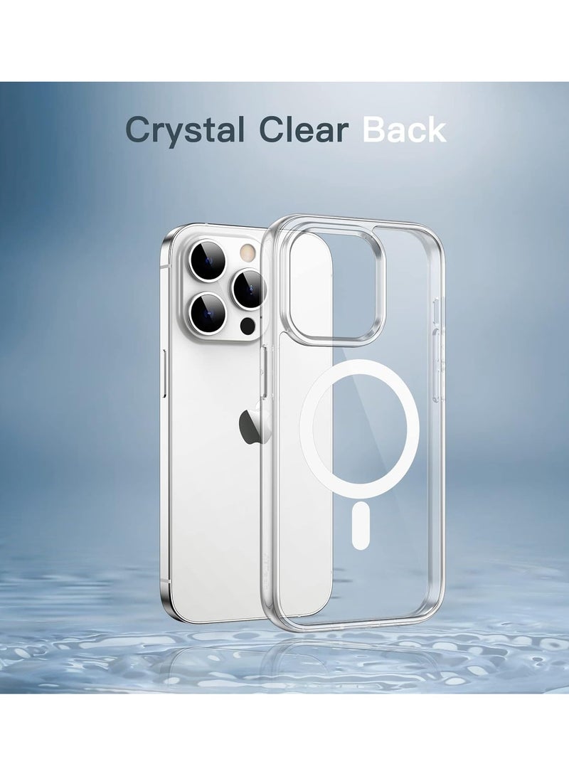 نفس Magsafe Case for iPhone 14 Pro, Non-Yellowing Shockproof Phone Bumper Cover, Anti-Scratch Clear Back (Clear) - Image 3