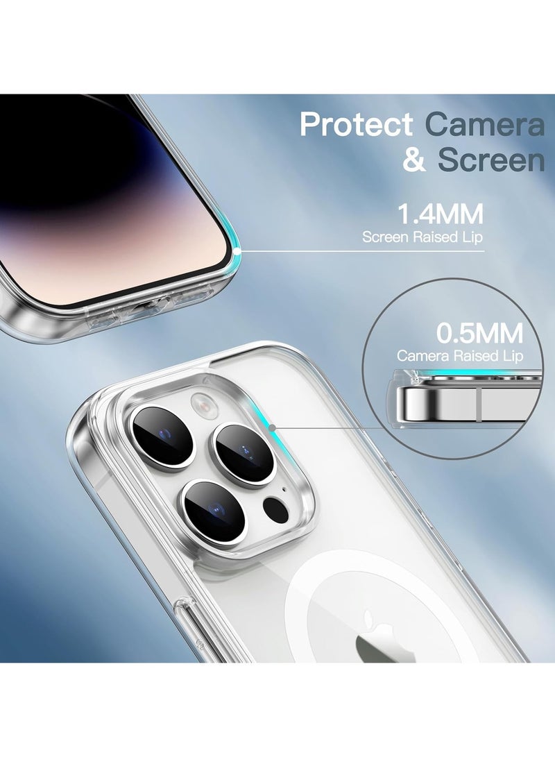 نفس Magsafe Case for iPhone 14 Pro, Non-Yellowing Shockproof Phone Bumper Cover, Anti-Scratch Clear Back (Clear) - Image 2
