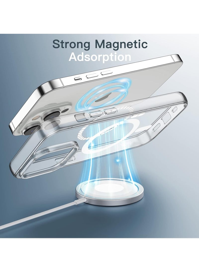 نفس Magsafe Case for iPhone 14 Pro, Non-Yellowing Shockproof Phone Bumper Cover, Anti-Scratch Clear Back (Clear) - Image 5