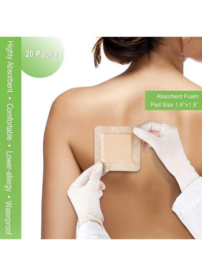 NEUHEILS NeuHeils Silicone Foam Dressing with Gentle Border 3''x3'', 20 Packs for Bed Sore Pressure Ulcer, High Absorbency Waterproof Silicone Wound Bandage Patch - Image 2