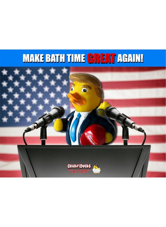 CelebriDucks CelebriDucks - The Donald Trump Duck - Floating Rubber Ducks - Collectible Bath Toy Gift for Kids & Adults of All Ages - Image 3