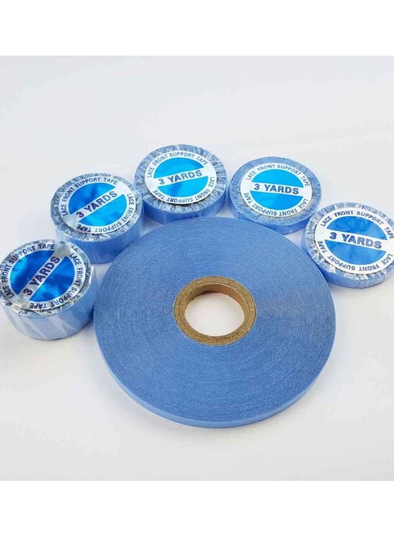 Estelle Lace Front Support Tape Roll Strong Adhesive Double Sided Blue Tape for Skin Weft Hair Toupees and Wigs Water-Proof 3 Yards 20mm - Image 3