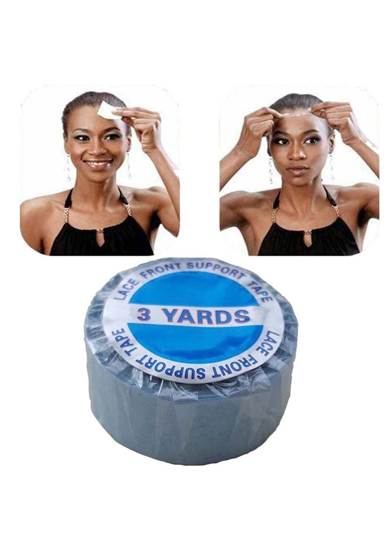 Estelle Lace Front Support Tape Roll Strong Adhesive Double Sided Blue Tape for Skin Weft Hair Toupees and Wigs Water-Proof 3 Yards 20mm - Image 1