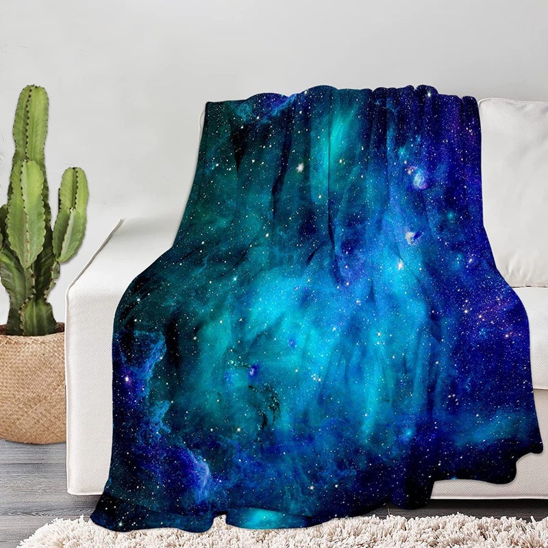 adyuveex Space Galaxy Blanket  Soft Warm Fuzzy Fleece Plush Blanket 60''x50''  Smooth Cozy Flannel Throw Blanket for Bed/Couch/Office/Camping - Image 2