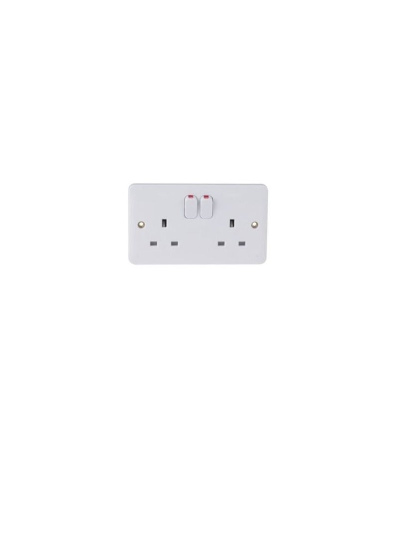 Schneider Electric Schneider Electric Lisse Uk Standard Switch Socket White, 1 Gang 13A 86×86 Mm, Bs 1363-2 Standard  - Image 1