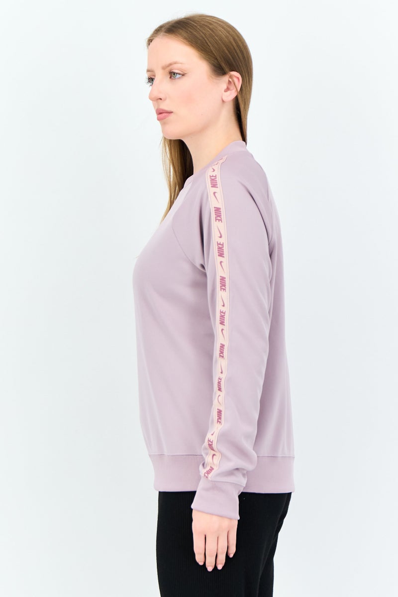 Nike Women Sportswear Fit Long Sleeve Training Sweatshirts, Mauve - Image 2