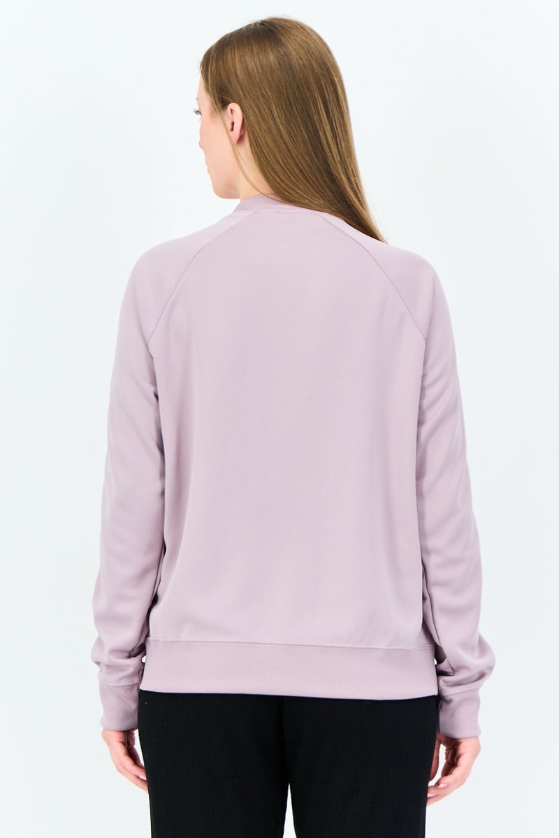 Nike Women Sportswear Fit Long Sleeve Training Sweatshirts, Mauve - Image 3