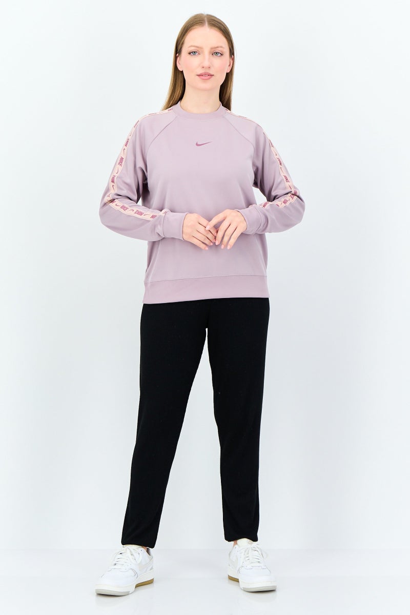 Nike Women Sportswear Fit Long Sleeve Training Sweatshirts, Mauve - Image 4