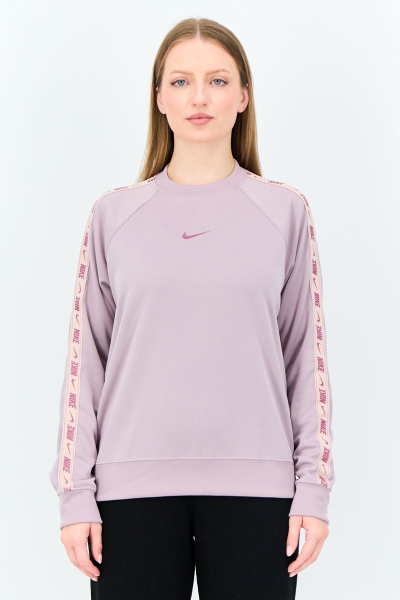 Nike Women Sportswear Fit Long Sleeve Training Sweatshirts, Mauve - Image 1