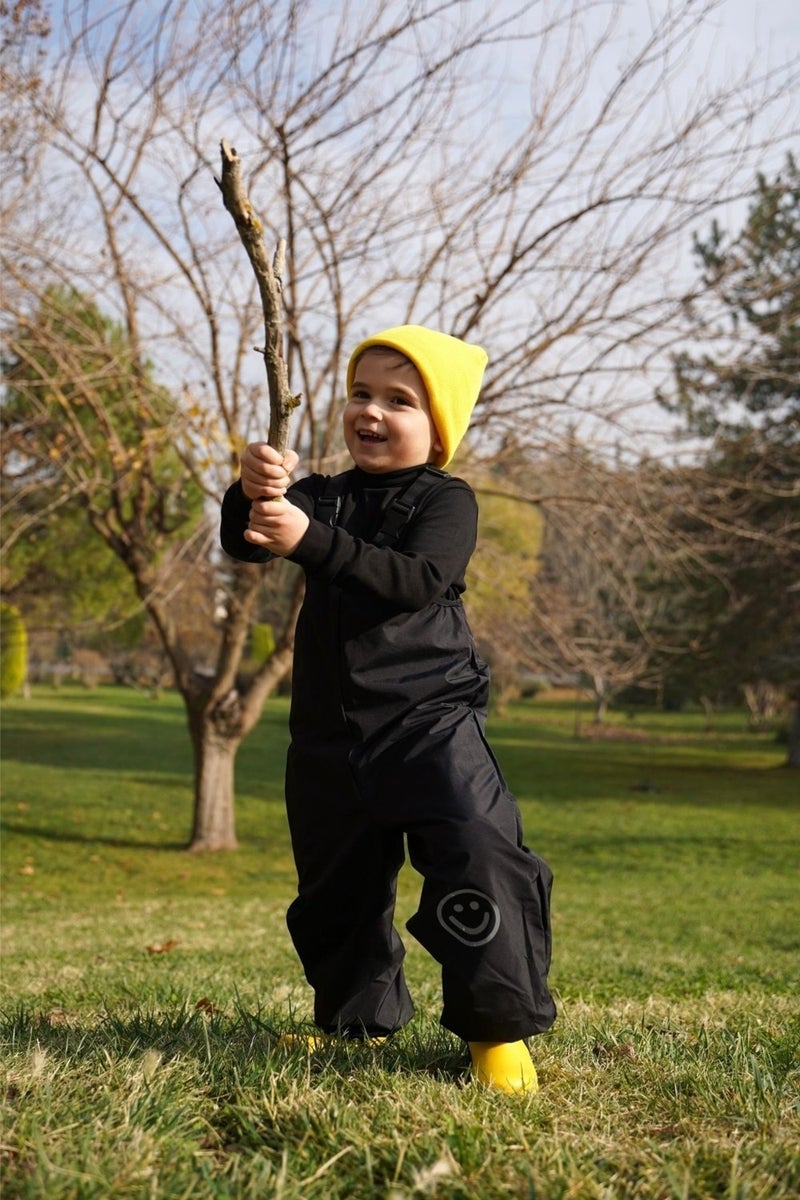 Belkızın Atölyesi Black Thermal Overalls with Straps  - Image 3