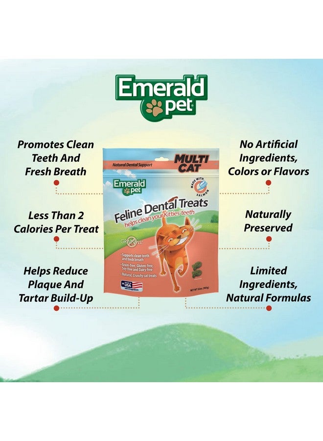 إميرالد بيت مكافآت الأسنان للقطط - مكافآت أسنان لذيذة ومقرمشة للقطط خالية من الحبوب - مكافآت أسنان طبيعية لتنظيف أسنان القطط، وتنقية أنفاسها، وتقليل تراكم البلاك والجير - مكافآت السلمون، 32 أونصة (32 أونصة) - Image 4
