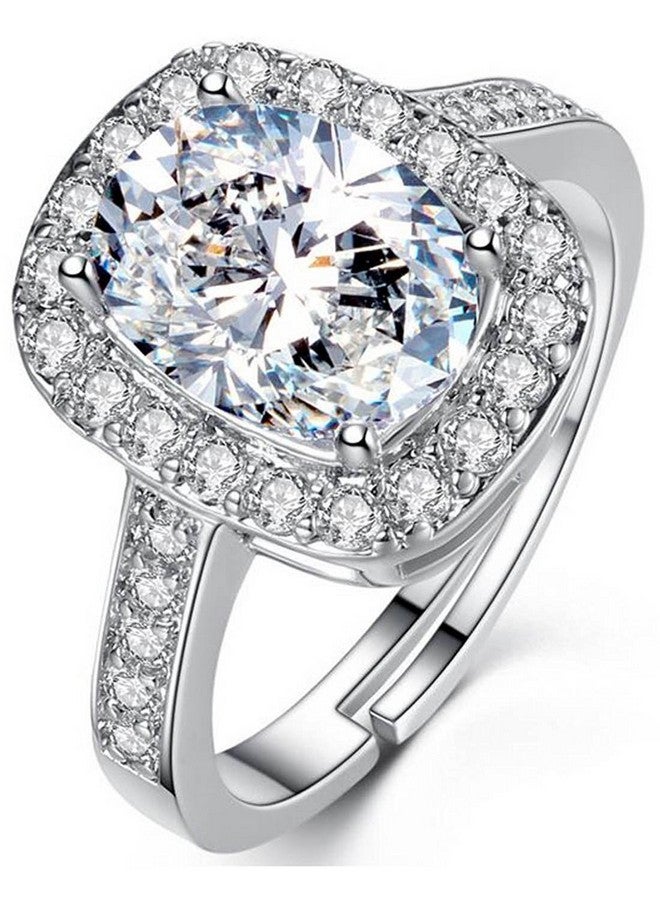 YouBella Jewellery Stylish Silver Plated Solitaire Crystal Ring for Women and Girls - Image 1