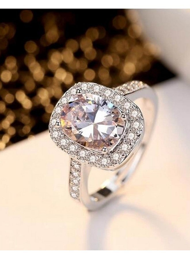 YouBella Jewellery Stylish Silver Plated Solitaire Crystal Ring for Women and Girls - Image 3