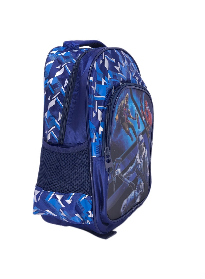 i-kola Pvc Premium Toddler Backpack which Includes character Bag luggage with Lunch Bag, and pencil Case personalized backpack For girls (14 Inches) (DARK BLUE) - Image 2