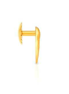 Malabar Gold and Diamonds 22k 916 Purity Gold Studs Earrings for Girls DZER390Y  - Image 2