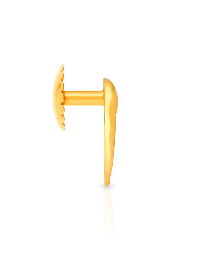 Malabar Gold and Diamonds 22k 916 Purity Gold Studs Earrings for Girls DZER390Y  - Image 2