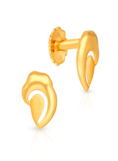 Malabar Gold and Diamonds 22k 916 Purity Gold Studs Earrings for Girls DZER390Y  - Image 1