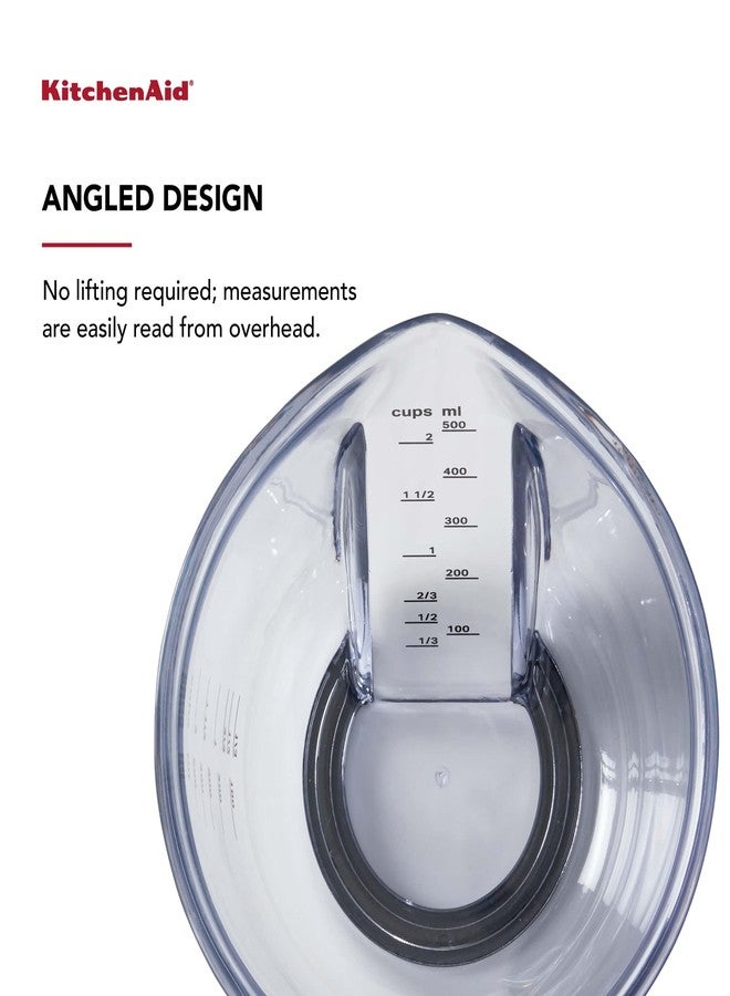 KitchenAid Universal Easy View Angled Measuring Cup, Medium, Clear with Black Handle - Image 3