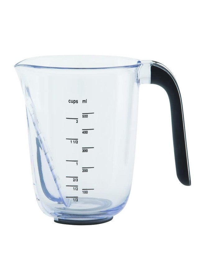 KitchenAid Universal Easy View Angled Measuring Cup, Medium, Clear with Black Handle - Image 1